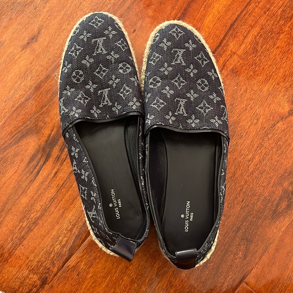 Louis Vuitton souliers denim espadrilles
